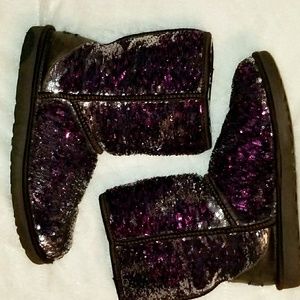 Ugg Silver/Purple Sequin Winter Boots